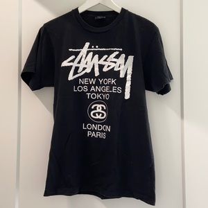 Stussy World Tour Shirt in Black